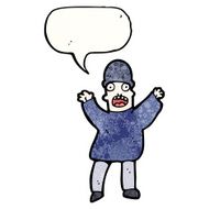 cartoon man with speech bubble N59