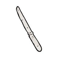 bent kitchen knife cartoon N4