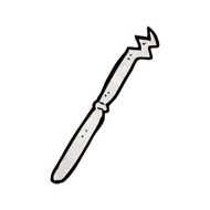 bent kitchen knife cartoon N5