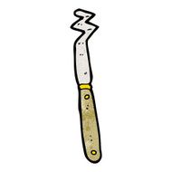 bent kitchen knife cartoon N6