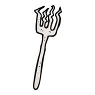 cartoon bent old fork N5