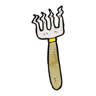 cartoon bent old fork N6