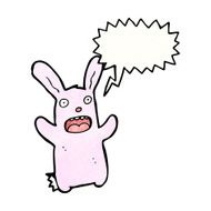startled rabbit cartoon character N2
