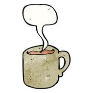 hot mug of coffee cartoon N2