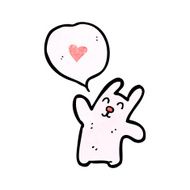 cartoon rabbit with love heart N8