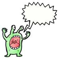 cartoon shouting alien N6