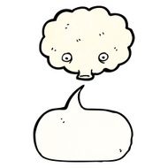 cartoon cloud with speech bubble N51