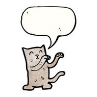cartoon cat with speech bubble N123