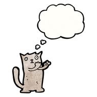 cartoon cat with thought bubble N140