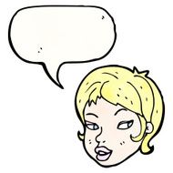 cartoon pretty blond girl N18