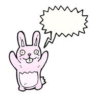 cartoon pink rabbit N71