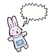 cartoon pink rabbit N72
