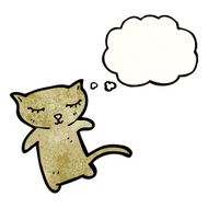 cartoon cat with thought bubble N141