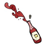 red wine cartoon N7
