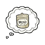 cartoon dreaming of bread