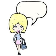 cartoon blond woman talking N4