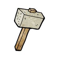 cartoon stone mallet N6