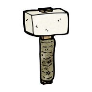 cartoon stone mallet N8