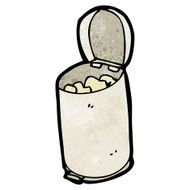 cartoon rubbish bin N9