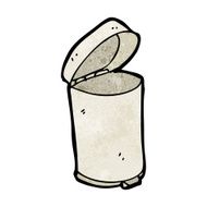 cartoon rubbish bin N10