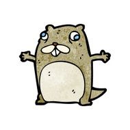 funny cartoon beaver N17