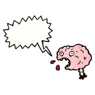 cartoon brain with speech bubble N8