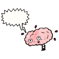 cartoon brain with speech bubble N9