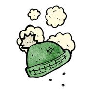 cartoon knitted wooly hat N2