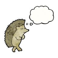 cartoon shy hedgehog