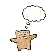little bear with thought bubble cartoon N3