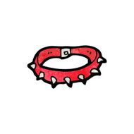 spikey dog collar cartoon N2