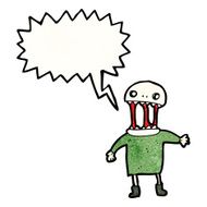 scary zombie man cartoon N4
