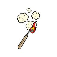 cartoon burning match N54