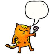 cartoon cat with speech bubble N126
