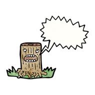 tree stump cartoon character N3