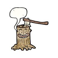 tree stump cartoon character N4