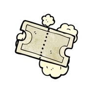 cartoon old movie ticket N4