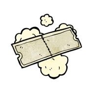 cartoon old movie ticket N6