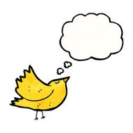 funny cartoon bird N207