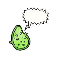 cartoon germ with speech bubble N22