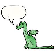 cartoon dragon sitting N2