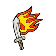 flaming sword cartoon N3