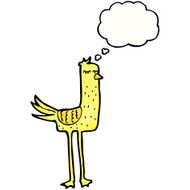 funny cartoon bird N209