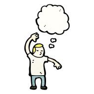cartoon man doing karate chop N2