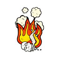 flaming skull cartoon N23