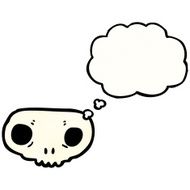 funny skull symbol cartoon N2