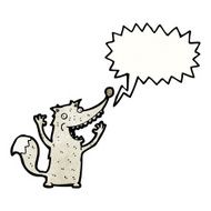 cartoon excited wolf N3