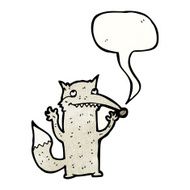 cartoon excited wolf N4
