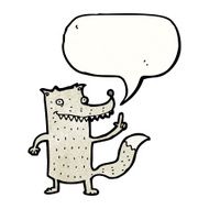 cartoon wolf explaining idea N2