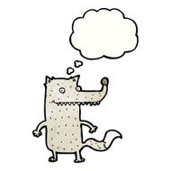 thinking wolf cartoon N4